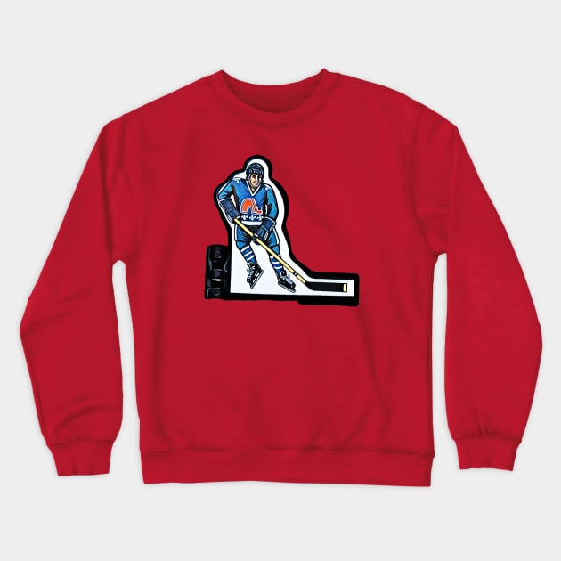 Coleco Table Hockey Players - Quebec Nordiques Crewneck Sweatshirt by mafmove